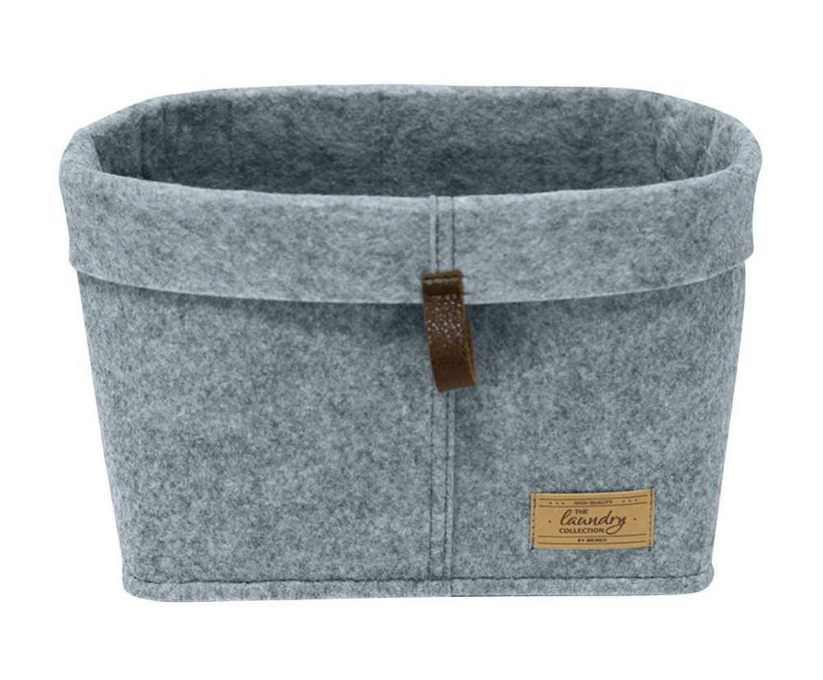 AUFBEWAHRUNGSKÖRBCHEN  - Dunkelbraun/Grau, KONVENTIONELL, Textil (19/10/14cm) - Wenko