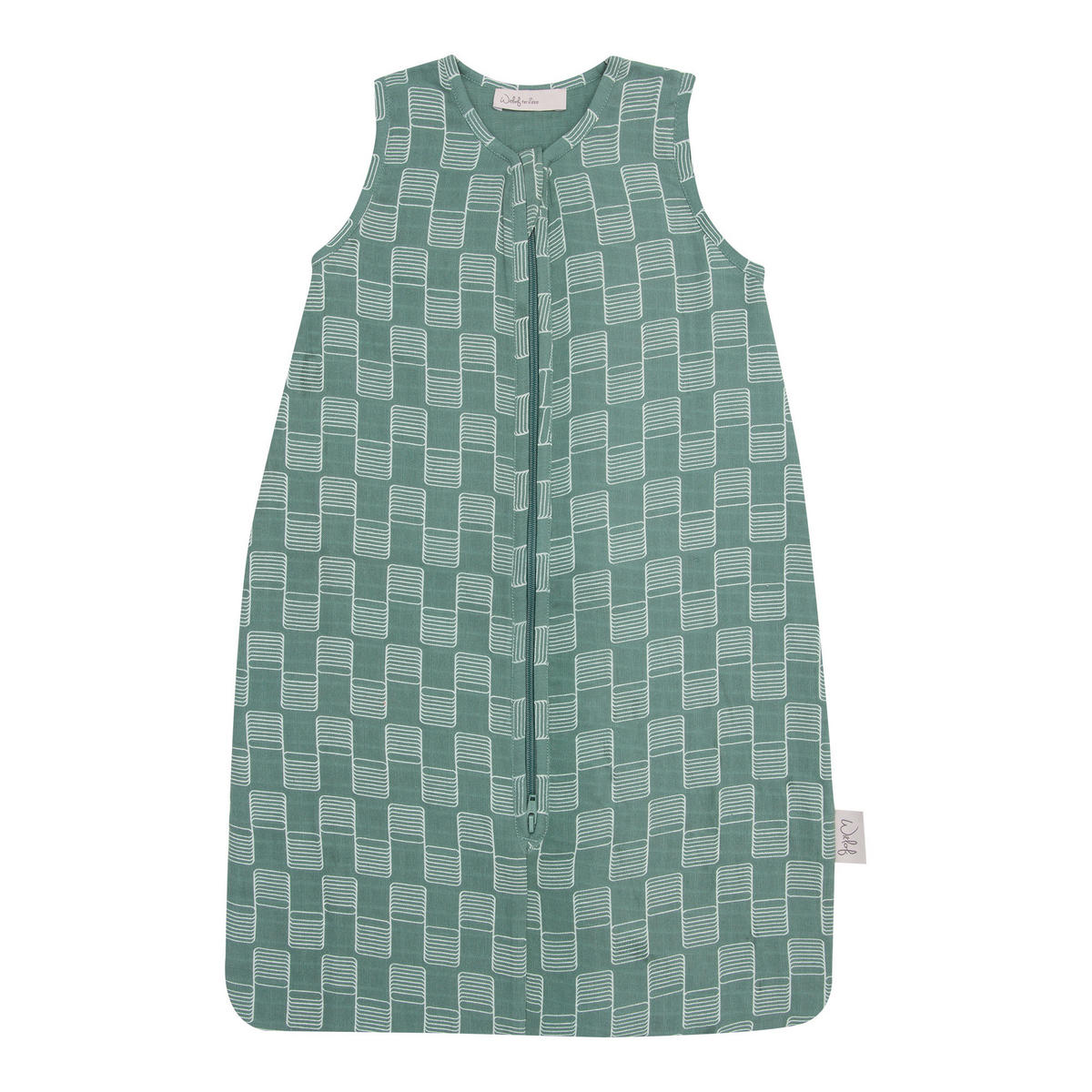 SCHLAFANZUG   90 cm    - Dunkelgrün/Weiß, Basics, Textil (90cm) - Witlof for Kids