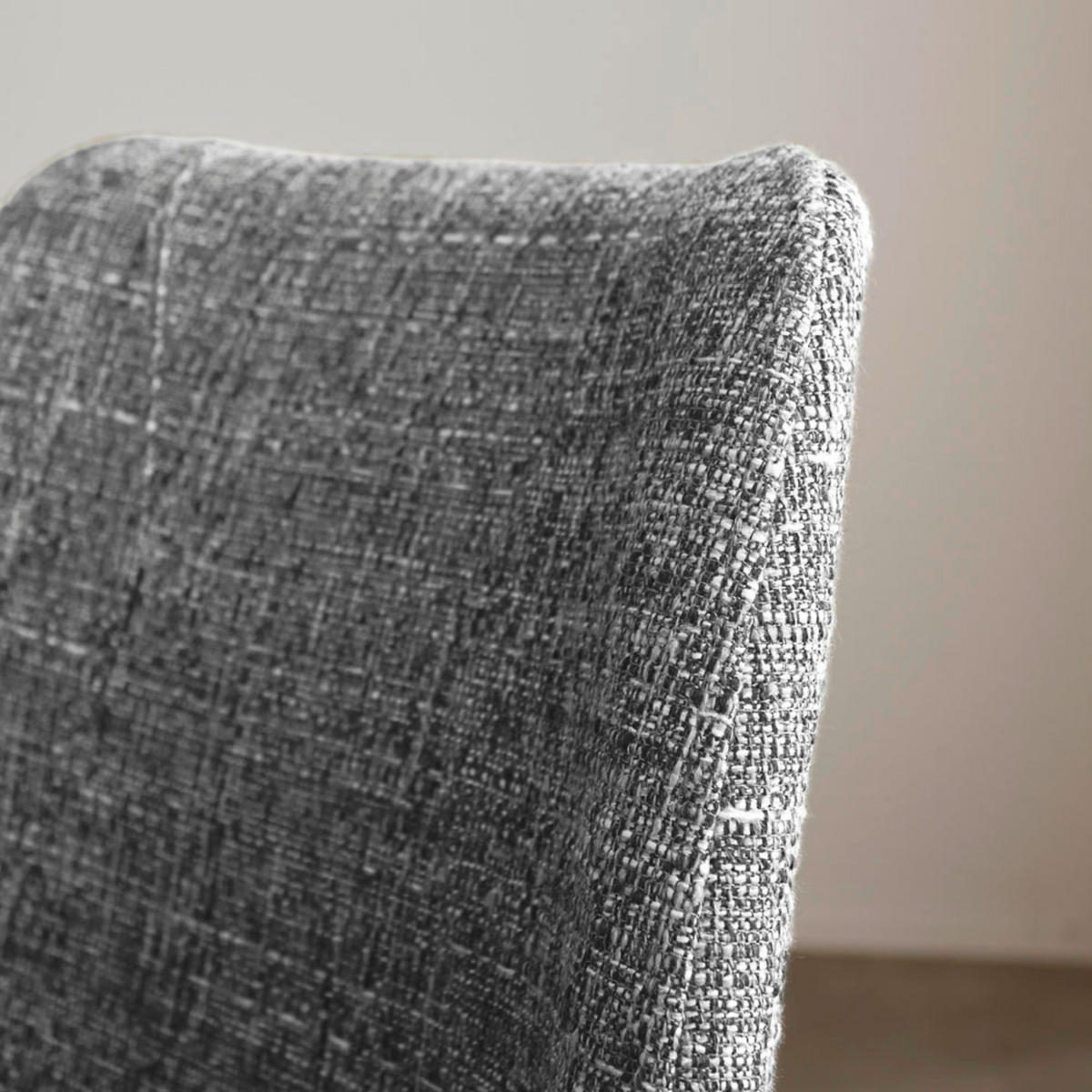 SADA STOLIČIEK 4 kus - čierna/sivá, Modern, kov/textil (47/82/55cm) - MID.YOU