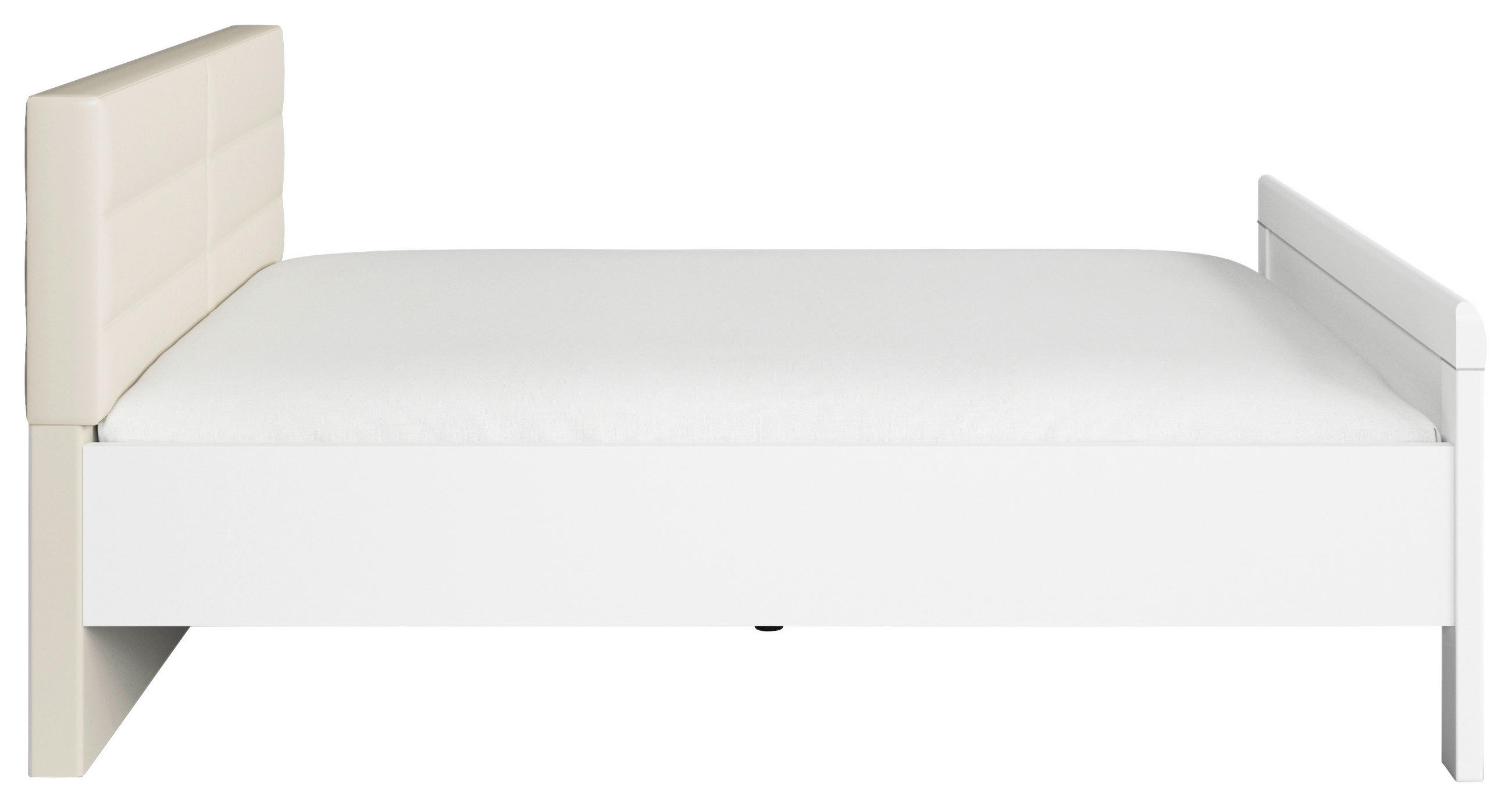 BETT 140/200 cm  in Weiß, Champagner  - Champagner/Weiß, Design (140/200cm) - Novel