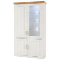 VITRINE in Eichefarben, Pinienfarben  - Eichefarben/Pinienfarben, Basics, Glas/Holzwerkstoff (118/210/40cm) - Livetastic