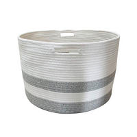 KORB  - Weiß/Grau, Basics, Textil (49-52/32cm) - Ambia Home