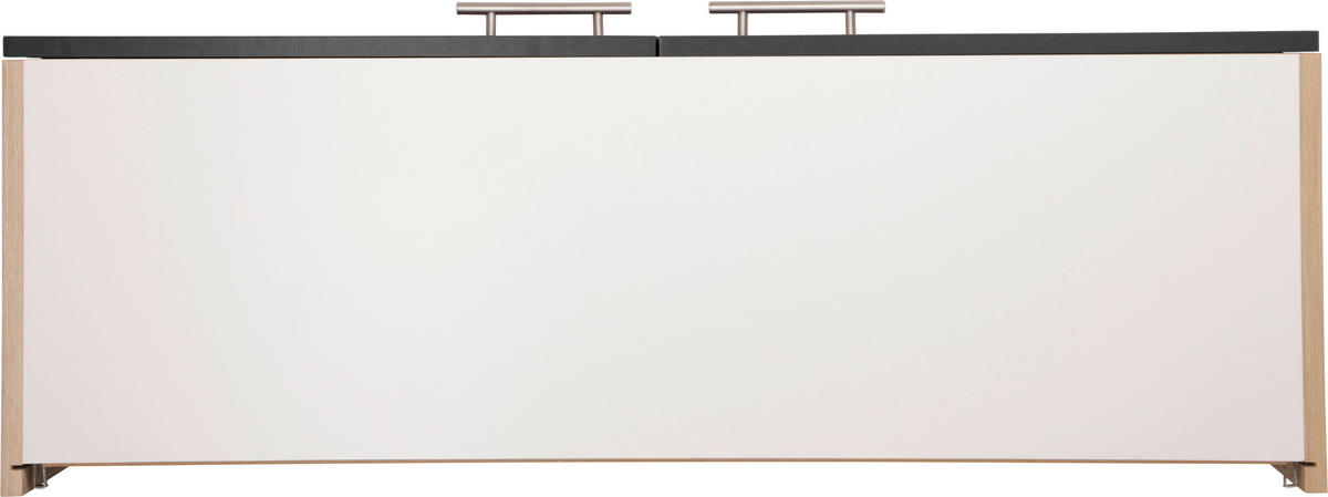 KÜCHENOBERSCHRANK 100/56,1/34,6 cm  in Schwarz, Eichefarben  - Eichefarben/Silberfarben, Basics, Glas/Holzwerkstoff (100/56,1/34,6cm) - Respekta