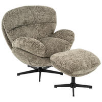 RELAXSESSEL Metall, Textil Schwarz, Graugrün  - Schwarz/Graugrün, Basics, Textil/Metall (97/98/93cm) - Carryhome