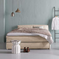 BOXSPRINGBETT 200/220 cm  in Beige  - Beige/Schwarz, Design, Textil (200/220cm) - home24