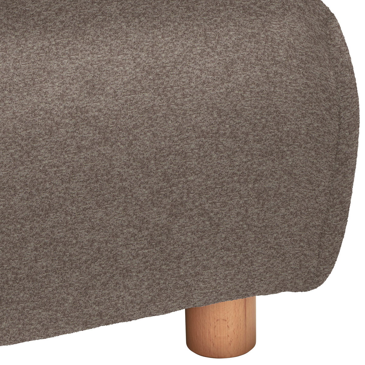 ECKSOFA in Velours Hellbraun  - Hellbraun/Buchefarben, Design, Holz/Textil (329/150cm) - Lomoco
