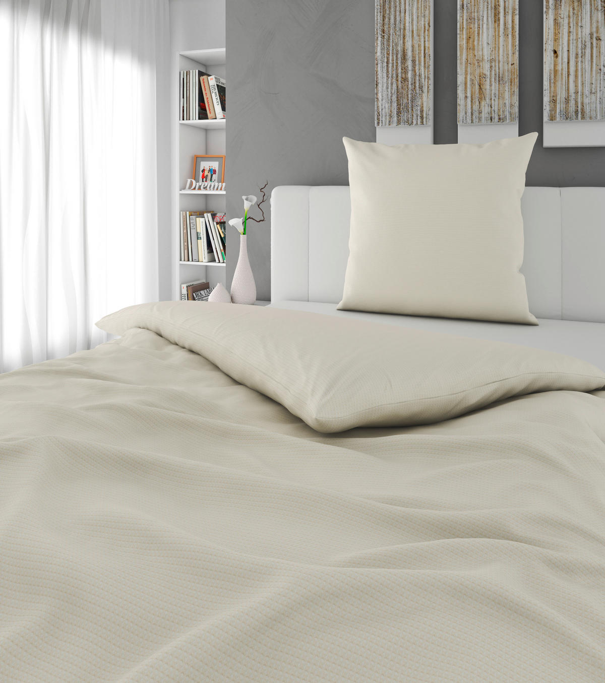 BETTWÄSCHE 135/200 cm  - Creme, Textil (135/200cm) - Esposa