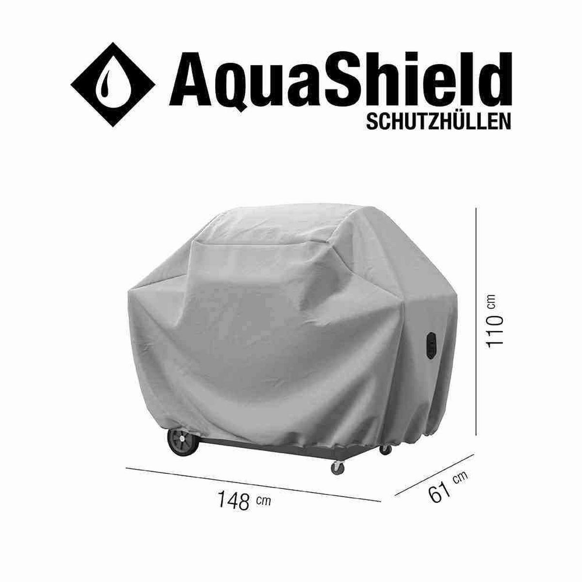 GRILLABDECKHAUBE 148/110/61 cm  - Hellgrau, Basics, Textil (148/110/61cm) - Siena Garden