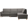 ECKSOFA in Flachgewebe Schlammfarben  261/203 cm  - Schlammfarben/Eichefarben, KONVENTIONELL, Holz/Textil (261/203cm) - Sedda