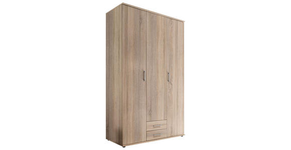 DREHTÜRENSCHRANK in Sonoma Eiche - Alufarben/Sonoma Eiche, KONVENTIONELL, Holzwerkstoff/Kunststoff (120/196/54cm) - Carryhome