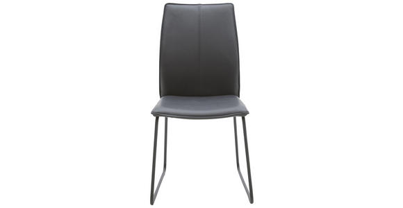 STUHL Echtleder  - Design, Leder/Metall (46/93/57cm) - Dieter Knoll