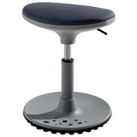 Taburet De Birou, 38/48/27,5 cm - gri, Design, plastic/metal (38/48/27,5cm) - Paidi