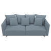 SCHLAFSOFA in Webstoff Türkis  - Türkis/Schwarz, Design, Textil (223/96/95cm) - MID.YOU
