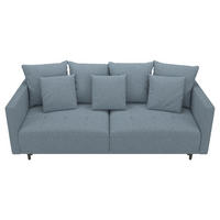 SCHLAFSOFA in Webstoff Türkis  - Türkis/Schwarz, Design, Textil (223/96/95cm) - MID.YOU