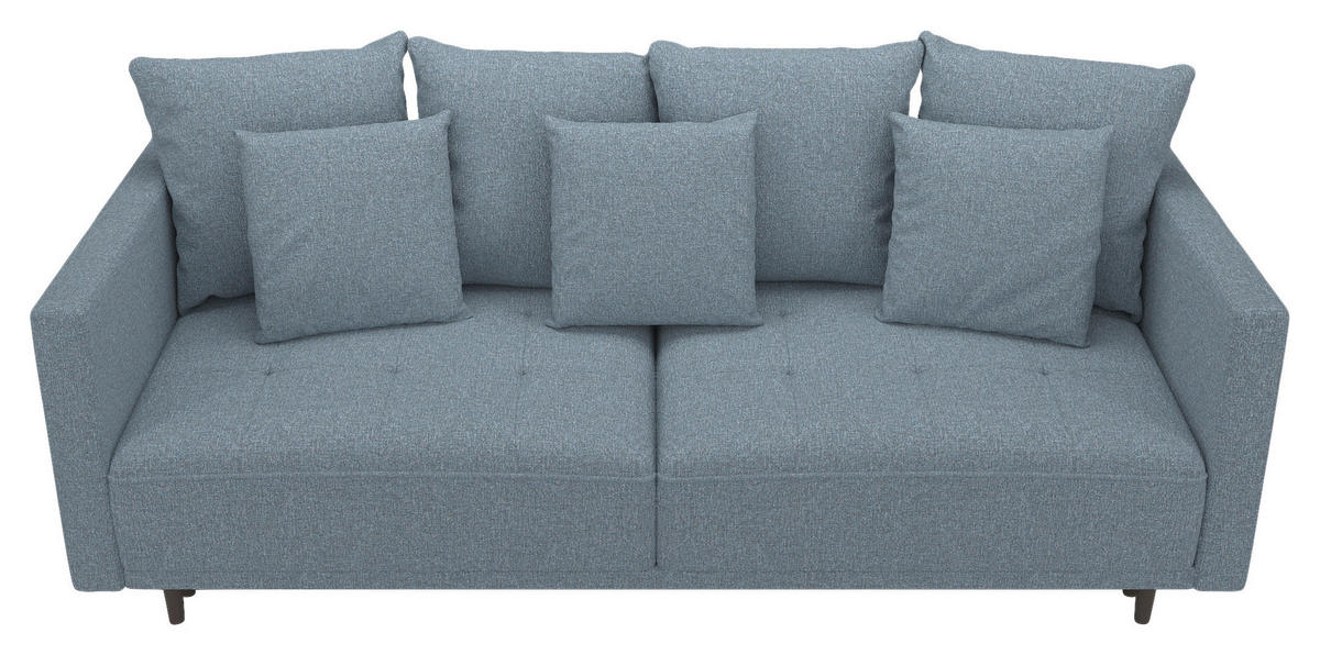 SCHLAFSOFA in Webstoff Türkis  - Türkis/Schwarz, Design, Textil (223/96/95cm) - MID.YOU