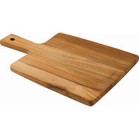SCHNEIDEBRETT Holz Teakholz Landhaus  - Hellbraun, Basics, Holz (34/23/1,5cm)