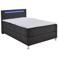 BOXBETT 140/200 cm  in Anthrazit  - Chromfarben/Anthrazit, MODERN, Textil/Metall (140/200cm) - Livetastic
