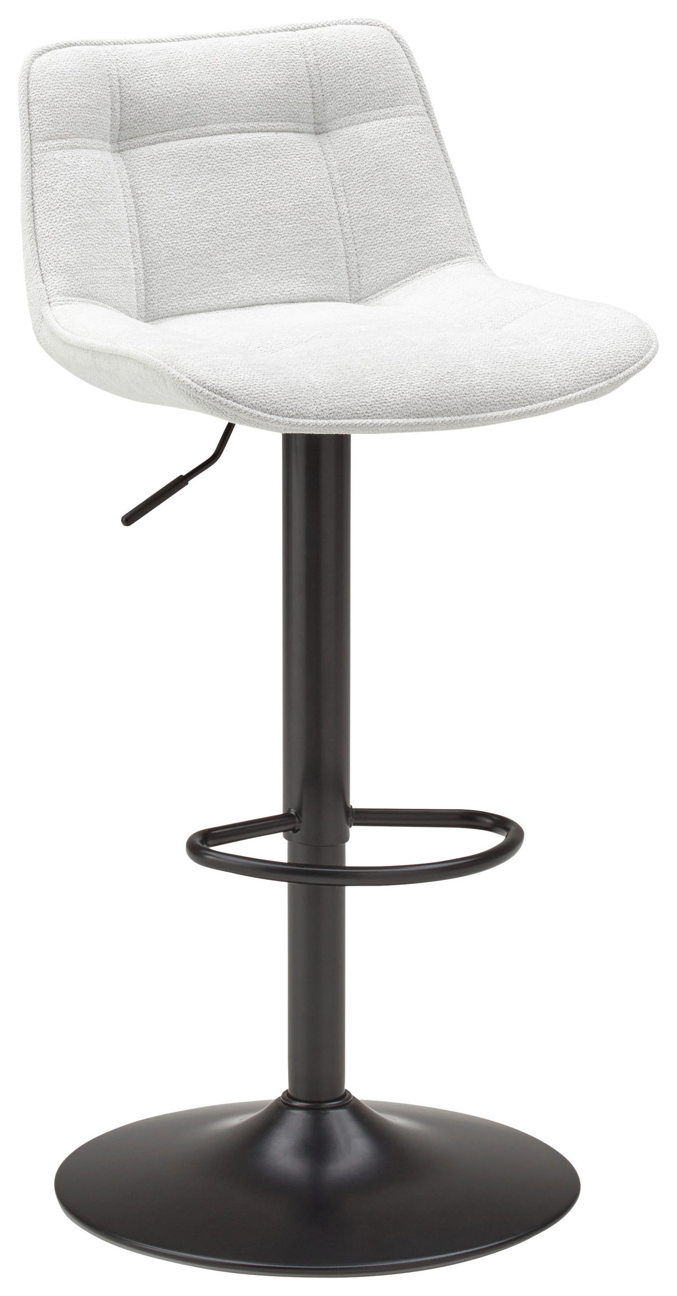 BARHOCKER Webstoff Beige Eisen  - Beige/Schwarz, MODERN, Textil/Metall (44/84/49cm) - MID.YOU