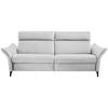 3-SITZER-SOFA in Echtleder Hellgrau  - Anthrazit/Hellgrau, Design, Leder/Metall (224/94/95cm) - Himolla