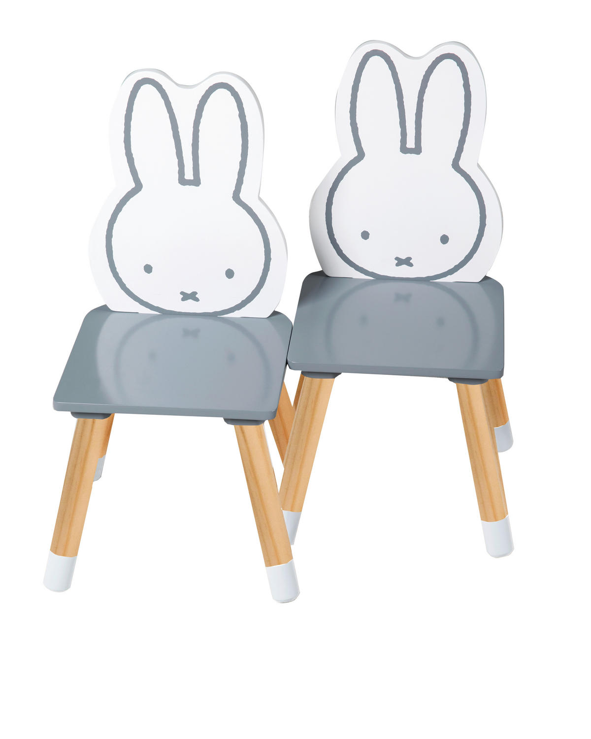 KINDERSITZGRUPPE MIFFY Weiß, Dunkelgrau  - Dunkelgrau/Weiß, Basics, Holz/Holzwerkstoff - Roba