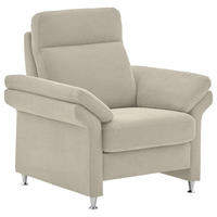 FERNSEHSESSEL  mit Relaxfunktion Flachgewebe Naturfarben  - Alufarben/Naturfarben, MODERN, Textil/Metall (96/103/89cm) - Pure Home Comfort