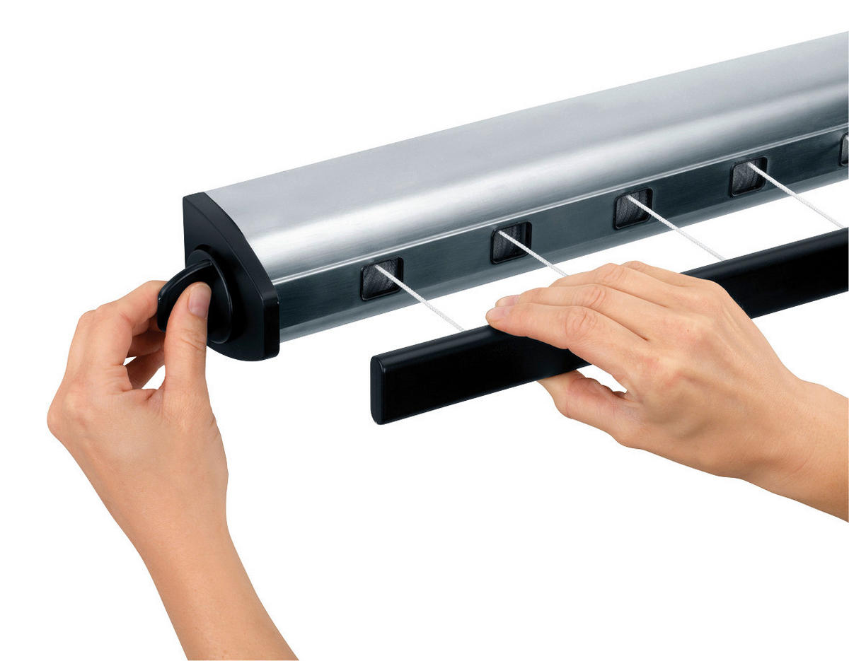 ŠŇŮRA NA PRÁDLO - barvy stříbra, Design, kov (48,3/7,6/8cm) - Brabantia