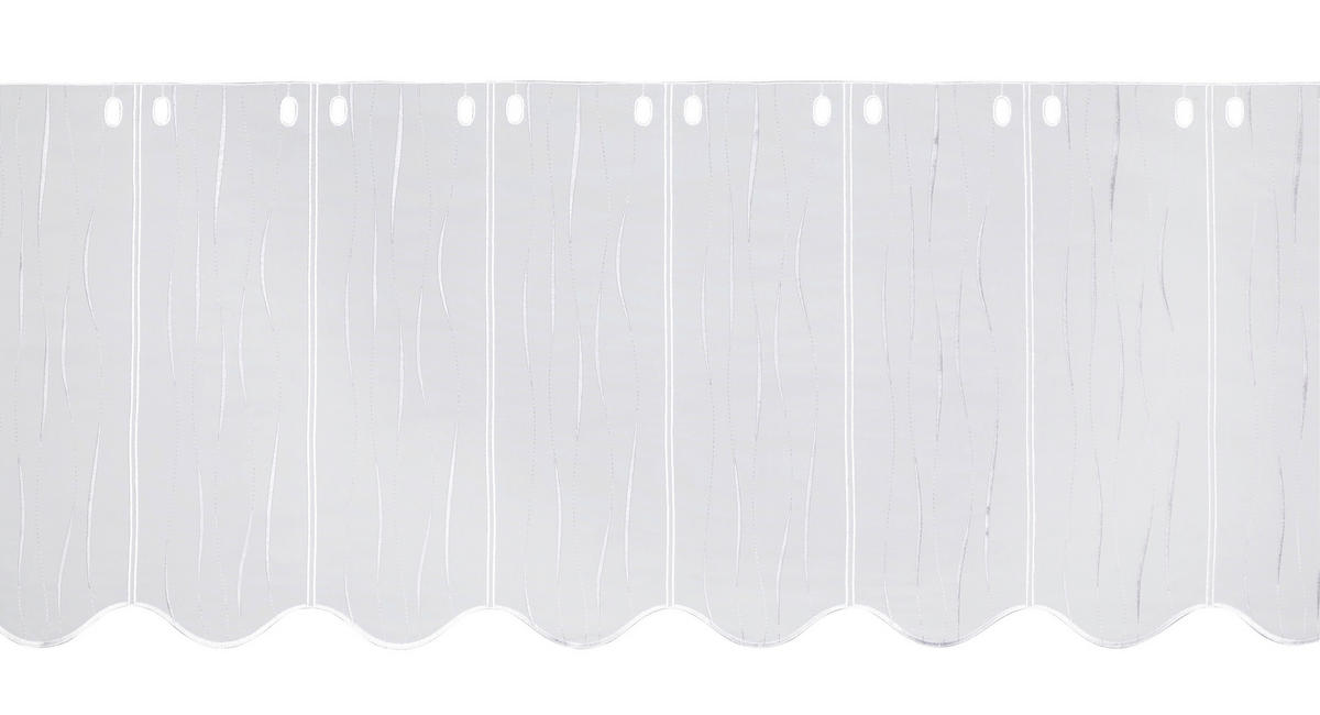 VITRÁZSFÜGGÖNY 50 cm  - fehér/szürke, Konventionell, textil (50cm) - Esposa