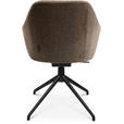 ARMLEHNSTUHL  in Aluminium Velours  - Graubraun/Schwarz, Design, Textil/Metall (58/81,5-84,5/60cm) - Johann Jakob