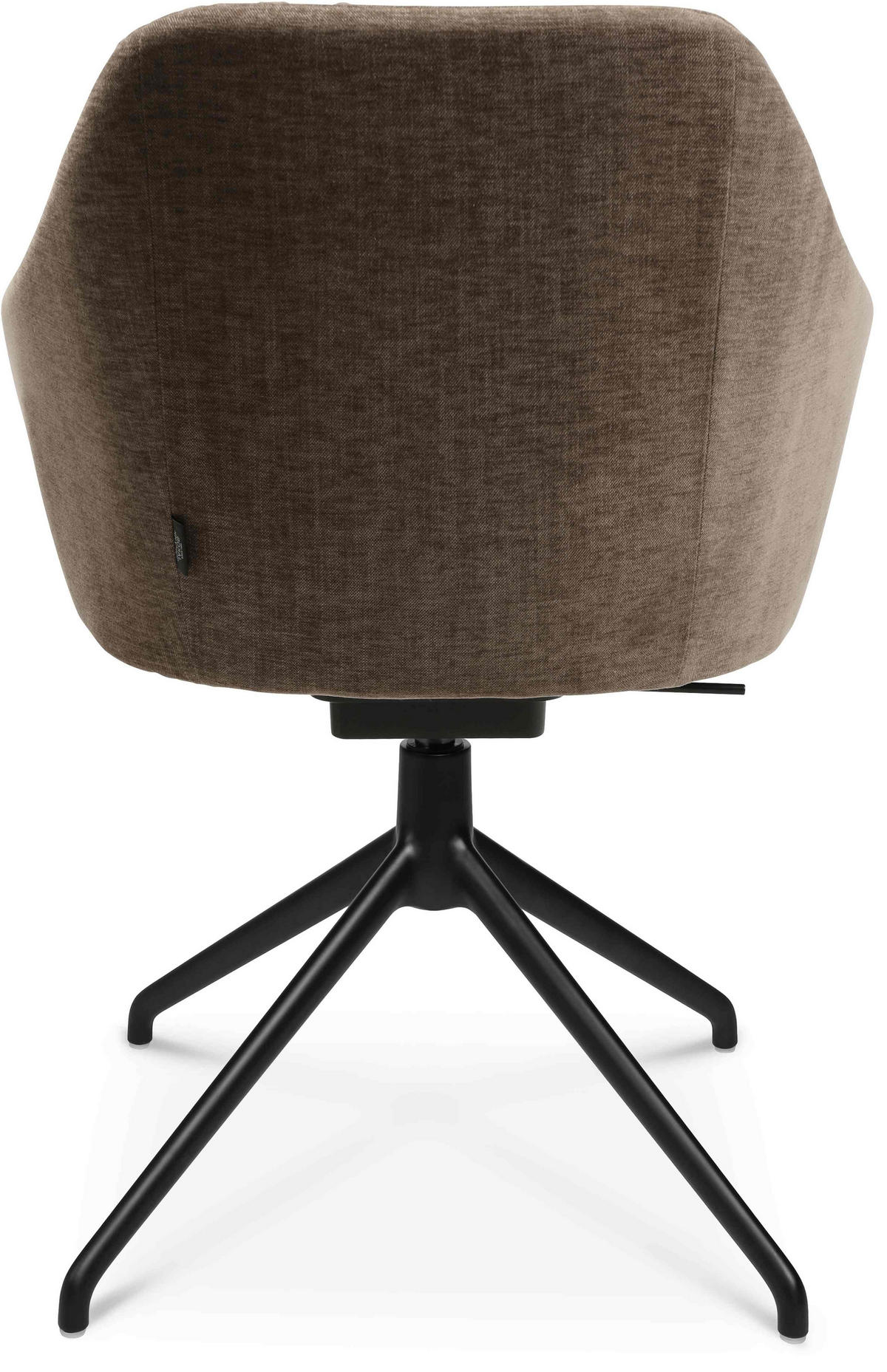ARMLEHNSTUHL  in Aluminium Velours  - Graubraun/Schwarz, Design, Textil/Metall (58/81,5-84,5/60cm) - Johann Jakob