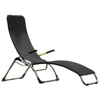 BÄDERLIEGE 63/107/142 cm  - Schwarz, Design, Textil/Metall (63/107/142cm) - FIAM