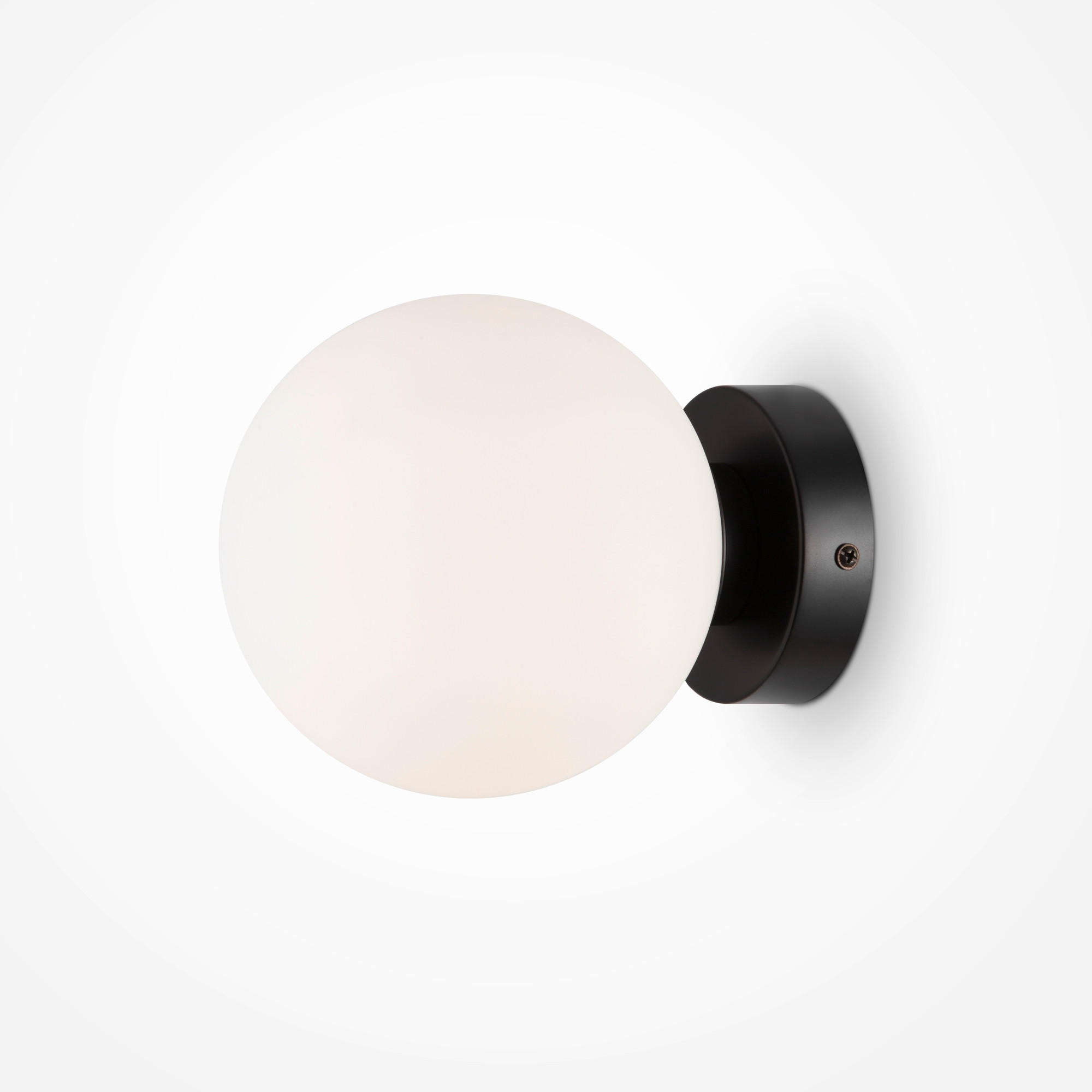 WANDLEUCHTE Modern 15/18 cm   - Schwarz/Weiß, Trend, Glas/Metall (15/18cm) - MAYTONI