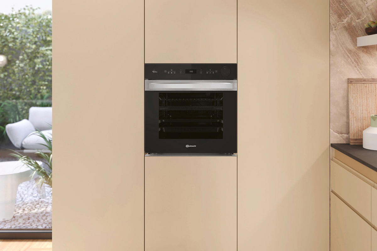 BACKOFENSET BAKO AIRFRY  - Edelstahlfarben/Schwarz, Basics, Glas/Metall (59,5/57,5/57cm) - Bauknecht