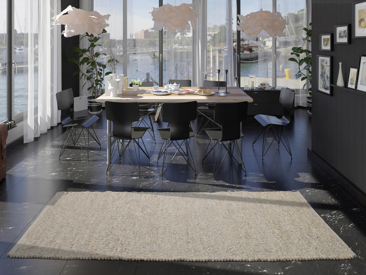 HANDWEBTEPPICH 80/250 cm Helsinki Naturfarben  - Naturfarben, Basics, Textil (80/250cm) - Linea Natura