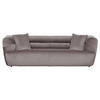 BIGSOFA  in Samt Grau  - Schwarz/Grau, KONVENTIONELL, Kunststoff/Textil (240/73/100cm) - Carryhome
