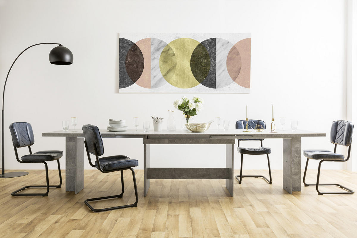 ESSTISCH in Holzwerkstoff 160/90/76 cm  - Hellgrau, KONVENTIONELL, Holzwerkstoff (160/90/76cm) - MID.YOU