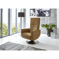 FOTELJA ZA OPUŠTANJE 71/110/83 cm , kari žuta  - kari žuta, Moderno, koža (71/110/83cm) - Beldomo Premium