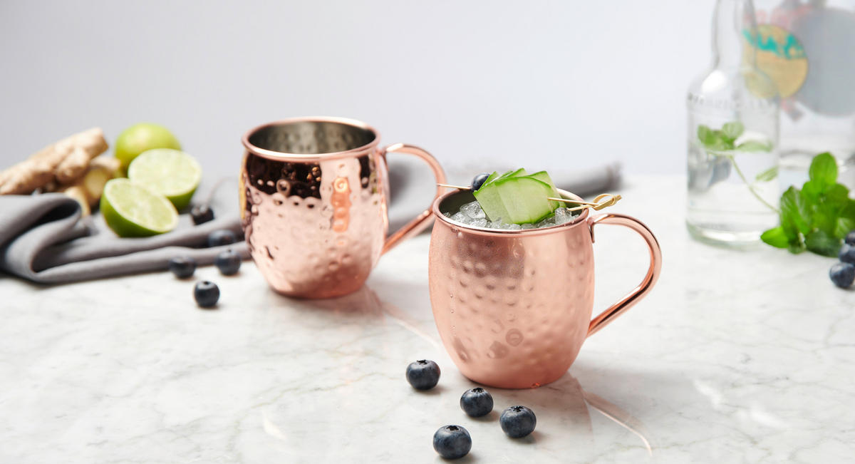 MOSCOW MULE 2ER SET  - Kupferfarben, Trend, Metall (550ml) - Novel