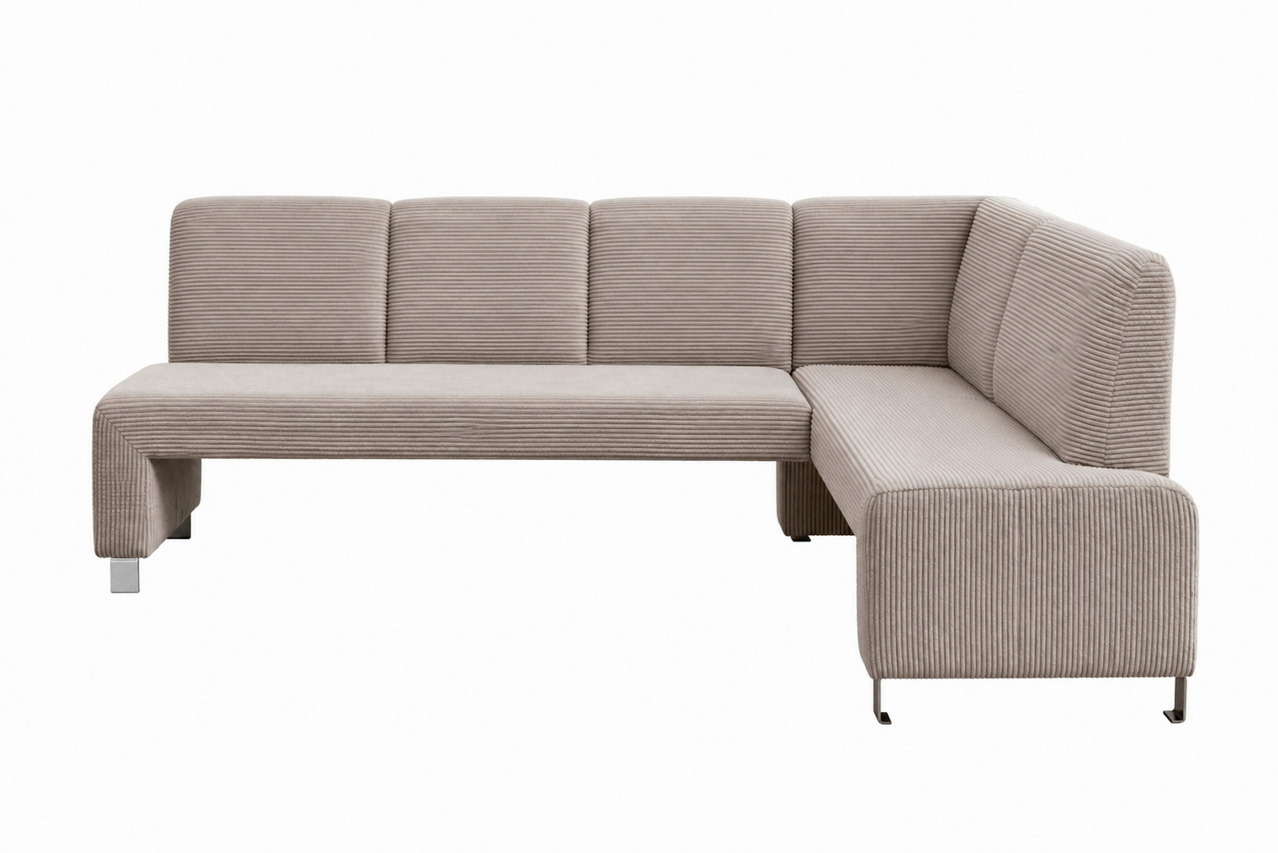 KLUPA KUTNA  svijetlo smeđa, cappuccino  drvo, tekstil, drvni materijal      - srebrne boje/svijetlo smeđa, Moderno, drvni materijal/drvo (244/157cm) - Livetastic