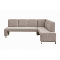 KLUPA KUTNA  svijetlo smeđa, cappuccino  drvo, tekstil, drvni materijal      - srebrne boje/svijetlo smeđa, Moderno, drvni materijal/drvo (244/157cm) - Livetastic