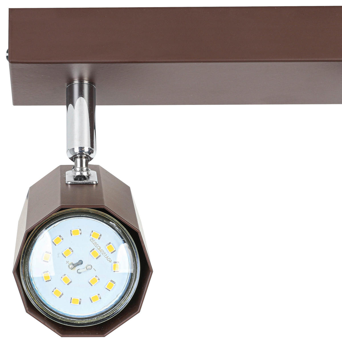 DECKENLEUCHTE 40,50/14,5/10,5 cm   - Chromfarben/Mokka, Trend, Kunststoff/Metall (40,50/14,5/10,5cm) - Novel
