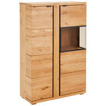 HIGHBOARD Amaya Amaya Graphitfarben, Eichefarben  88/136/38 cm  - Eichefarben/Anthrazit, Natur, Glas/Holz (88/136/38cm) - Linea Natura