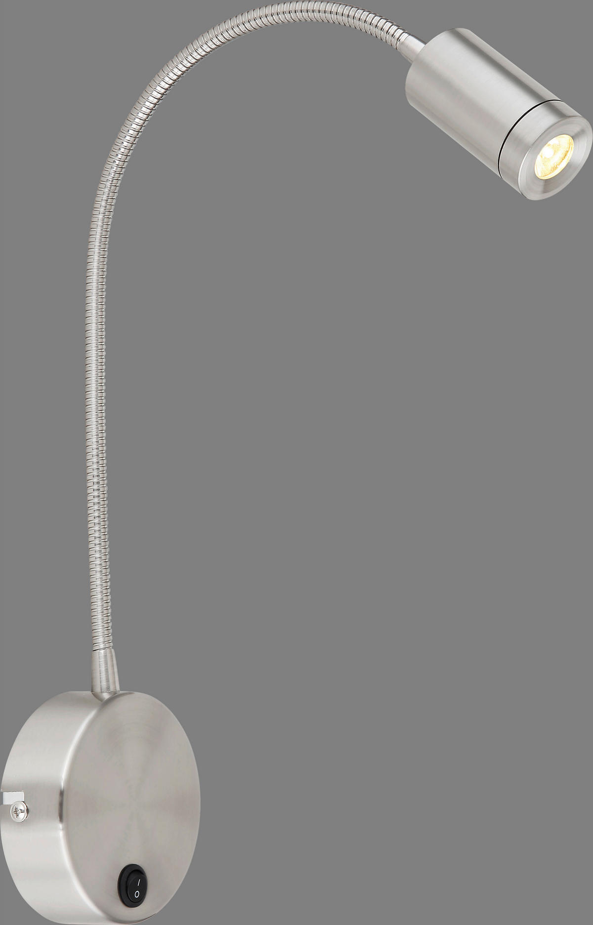 APLICĂ DE PERETE CU LED - culoare nichel, Basics, plastic/metal (9/50cm) - Novel