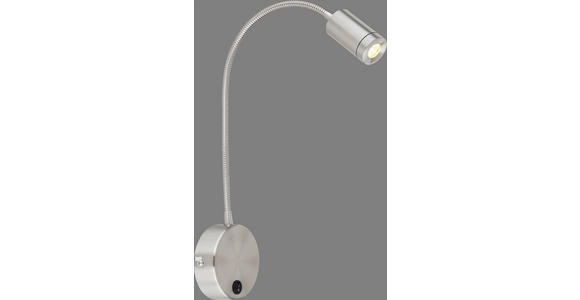 LED-WANDLEUCHTE 9/50 cm - Nickelfarben, Basics, Kunststoff/Metall (9/50cm) - Novel