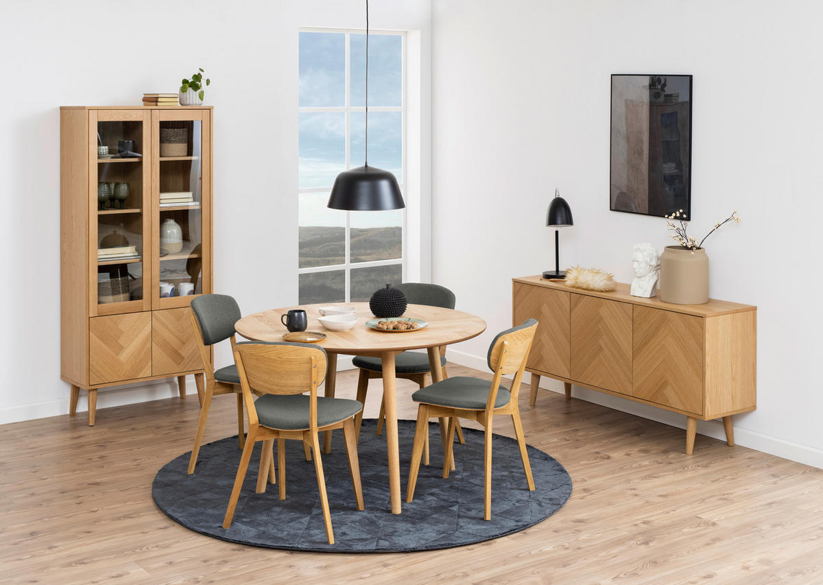 ESSTISCH in Holz, Holzwerkstoff 120/120/75 cm  - Eichefarben, KONVENTIONELL, Holz/Holzwerkstoff (120/120/75cm) - MID.YOU