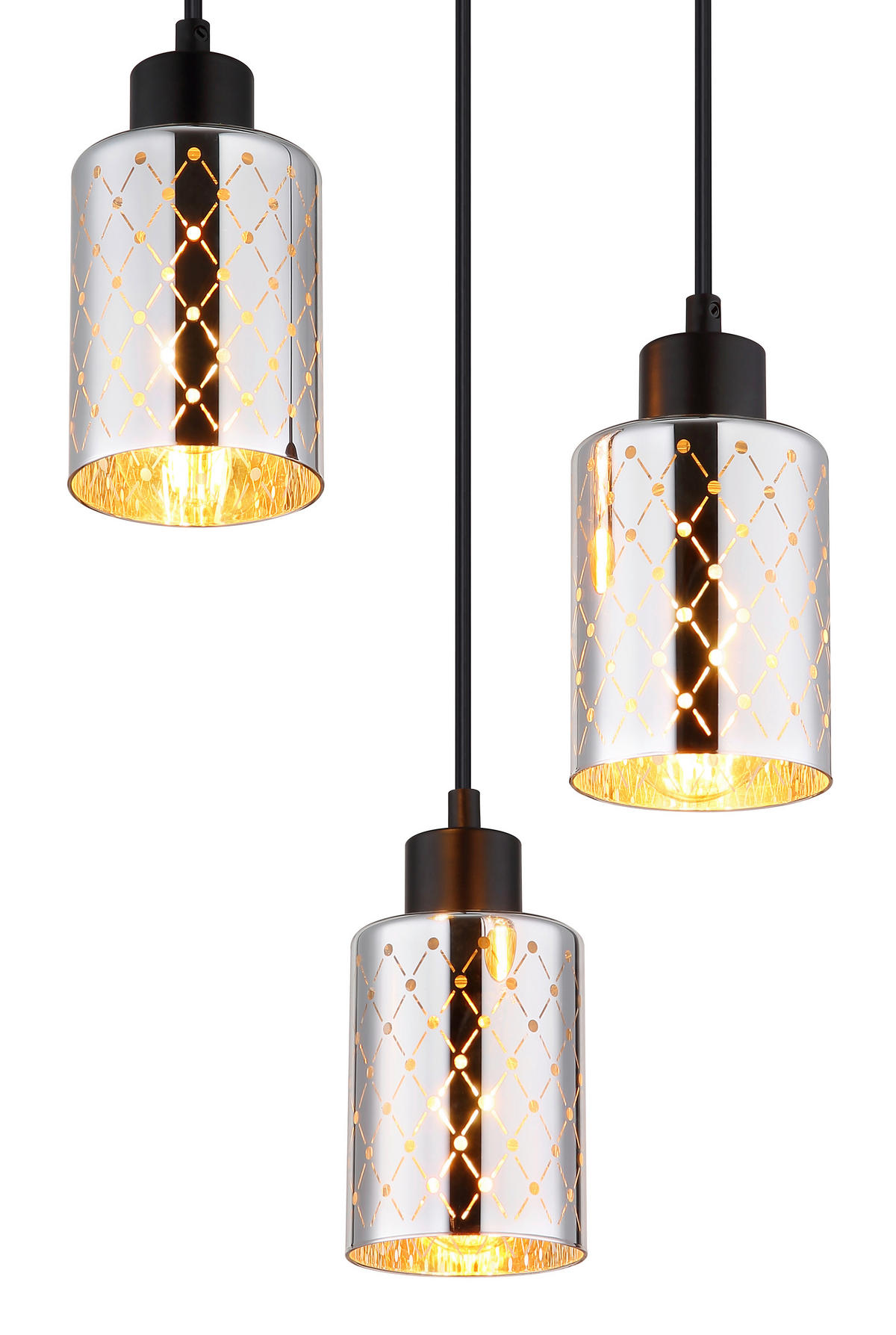 HÄNGELEUCHTE 29/120 cm  - Klar/Chromfarben, Basics, Glas/Kunststoff (29/120cm) - Globo