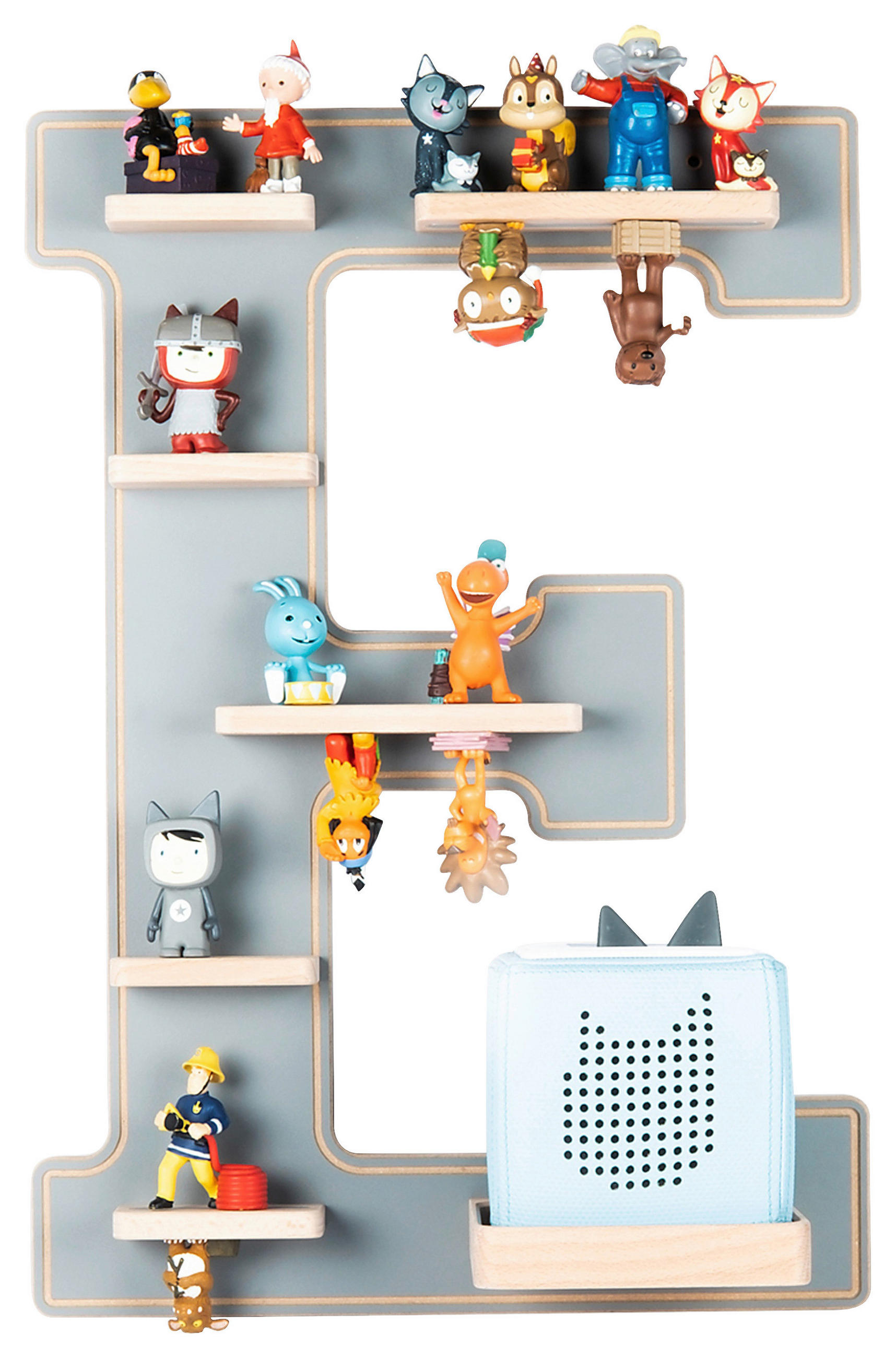 KINDERREGAL  - Grau, Modern, Holzwerkstoff (38/54/19cm) - MID.YOU