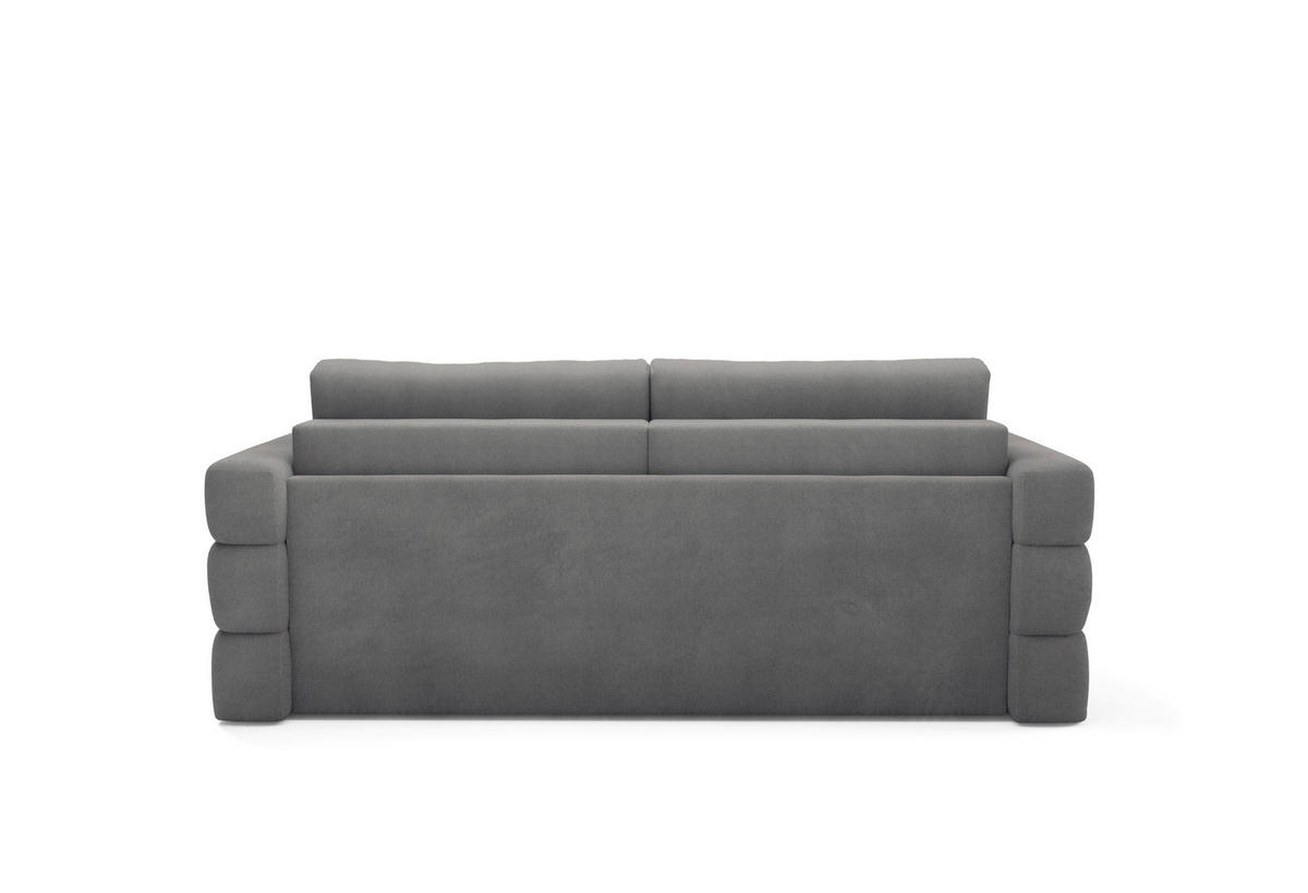 SCHLAFSOFA TERAZZO  mit Webstoff Dunkelgrau  - Dunkelgrau/Schwarz, Design, Kunststoff/Textil (254/93/167cm) - Livetastic