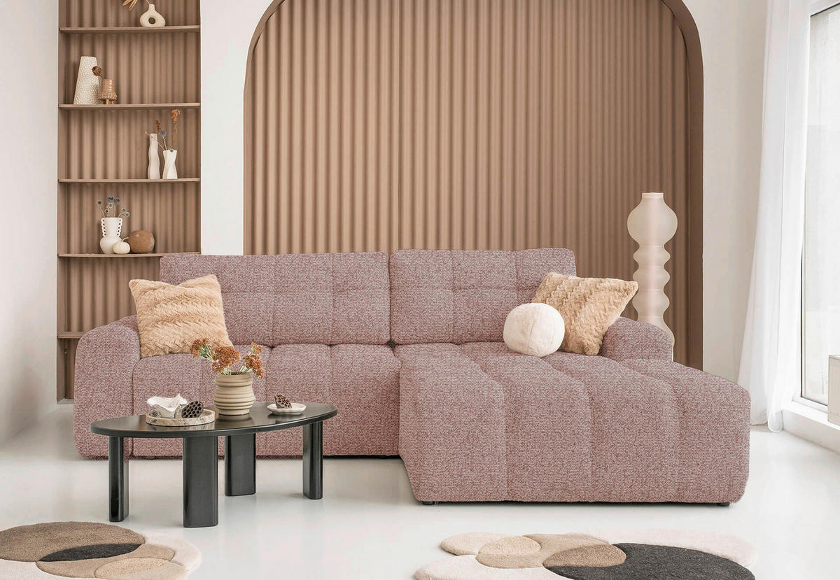 ECKSOFA  in Rot  268/184 cm  - Rot/Schwarz, Design, Kunststoff/Textil (268/184cm) - MID.YOU