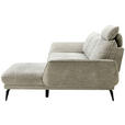 ECKSOFA Beige Mikrofaser  - Beige/Schwarz, Design, Textil/Metall (325/85/109-170cm) - Novel