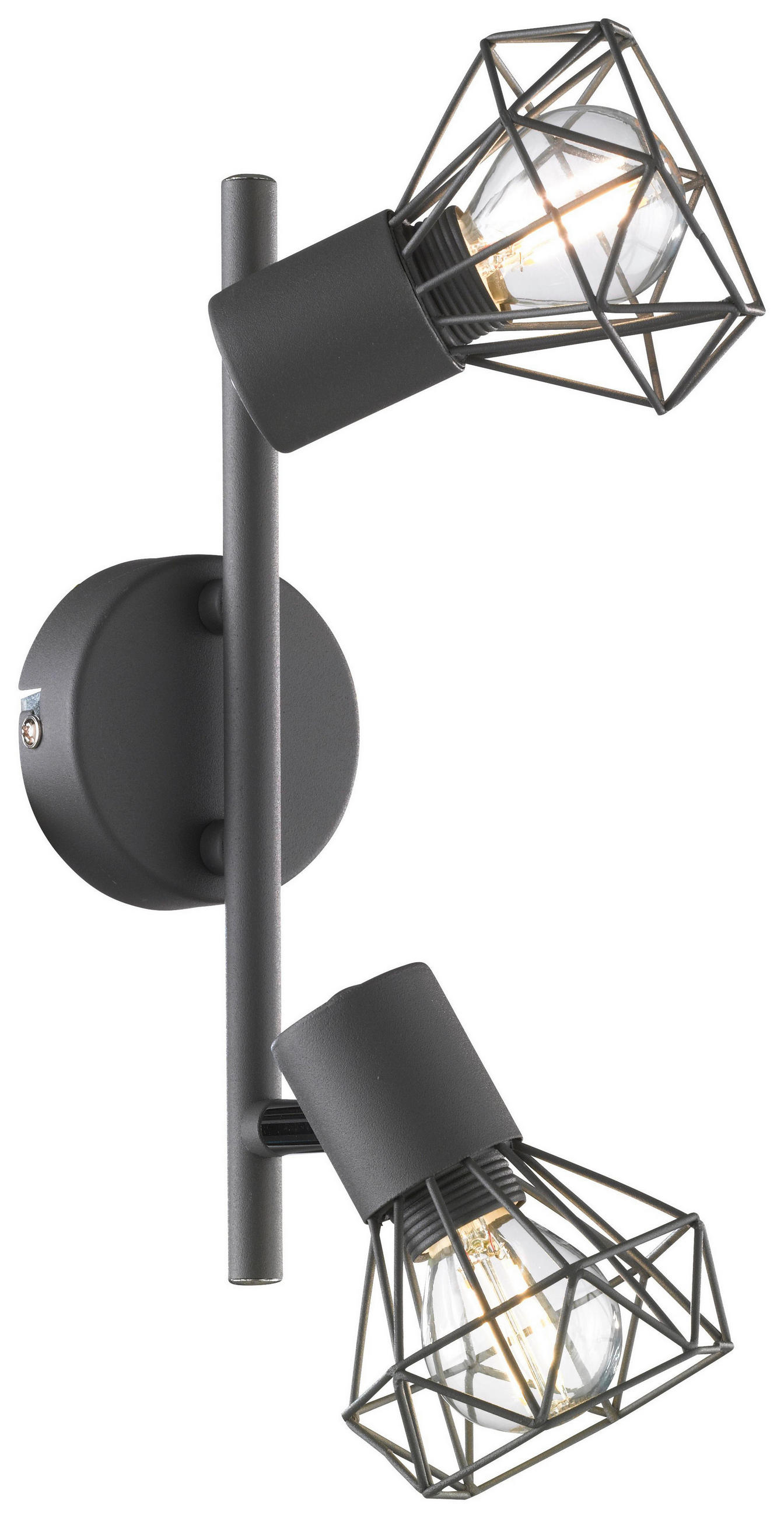BODOVÉ SVIETIDLO, 40 W/E14, 8/18 cm  - sivá, Lifestyle, kov (8/18cm)